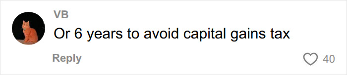 VB's comment about avoiding capital gains tax, referencing Meghan Markle and Prince Harry.