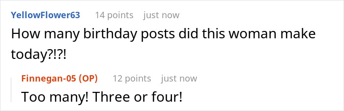 A social media comment asking how many birthday posts Meghan Markle made, highlighting details that make no sense. A social media comment asking how many birthday posts Meghan Markle made, highlighting details that make no sense.