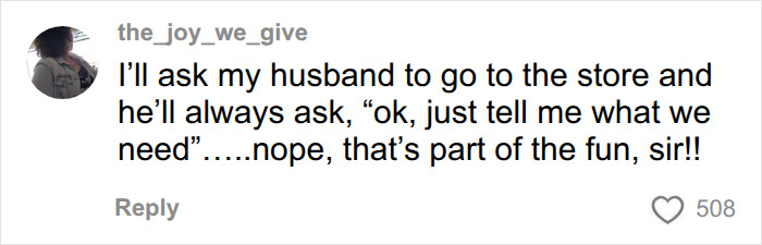 A social media comment on mental load in relationships, where a woman highlights her husband's need for specific instructions for tasks. A social media comment on mental load in relationships, where a woman highlights her husband's need for specific instructions for tasks.