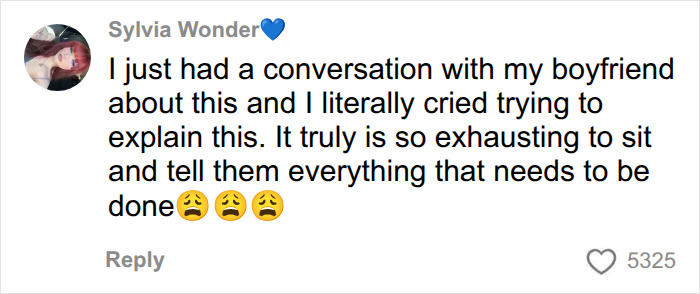 Sylvia Wonder shares a personal story about the mental load in relationships, highlighting emotional challenges. Sylvia Wonder shares a personal story about the mental load in relationships, highlighting emotional challenges.