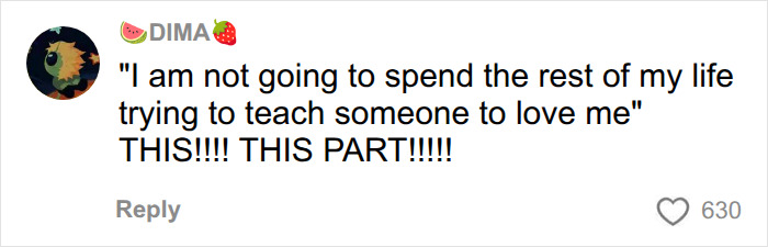 A user named DIMA shares a viral take on mental load in relationships, saying she won't teach someone to love her. A user named DIMA shares a viral take on mental load in relationships, saying she won't teach someone to love her.