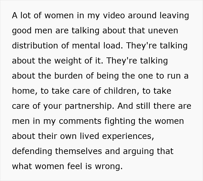 A woman's viral take on mental load discussing the burden of running a home and taking care of children and partnership. A woman's viral take on mental load discussing the burden of running a home and taking care of children and partnership.