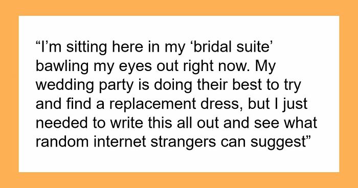 MIL Destroys Bride’s Dress Hours Before The Wedding, The Reason Leaves The Whole Family In Tears