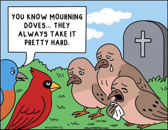 These 30 Single-Panel Cartoons Find The Humor In People Acting Way Too Calm During Absolute Chaos