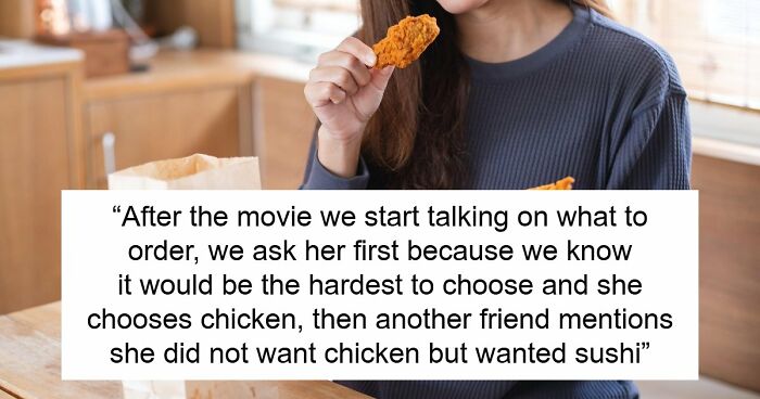 Picky Eater Wants Everyone To Eat Chicken, Throws Hissy Fit When Friends Also Order Sushi With It
