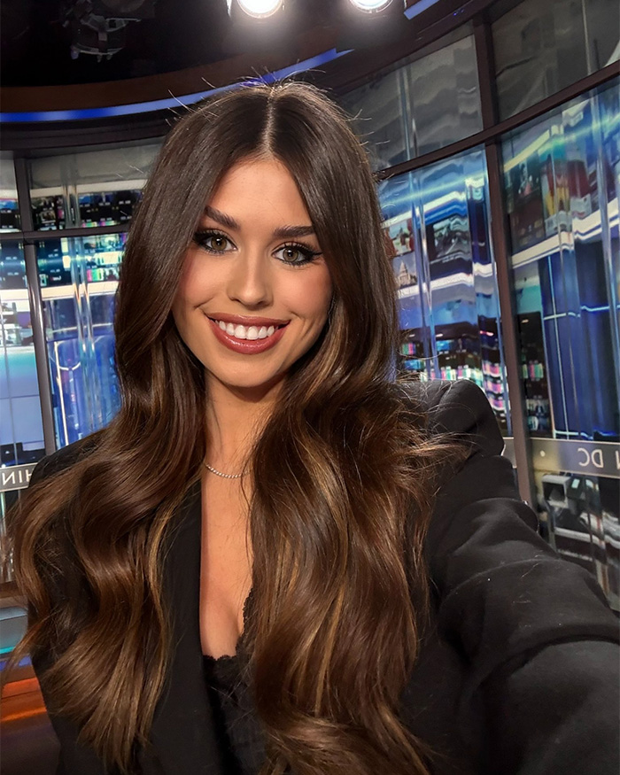 Smiling photo of Jayme Leagh Franklin, the mystery woman behind Trump, revealing her identity.