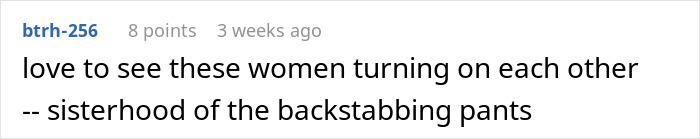 A comment about women turning on each other, referencing Natalie Portman's alleged diva reputation in a new book.