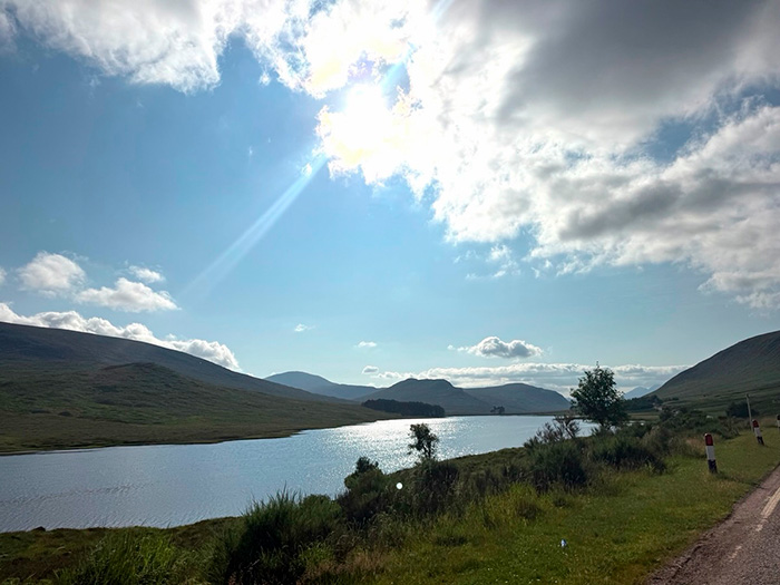 Scenic view of a lake and mountains, possibly relevant to Prince Harry and Meghan Markle's UK move. Scenic view of a lake and mountains, possibly relevant to Prince Harry and Meghan Markle's UK move.