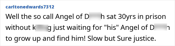 A comment about a nurse's aide, known as Angel of D, who sat 30 years in prison for horrific crimes. A comment about a nurse's aide, known as Angel of D, who sat 30 years in prison for horrific crimes.