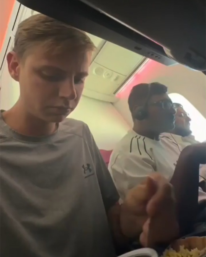 Passenger confronts a stranger for chewing with his mouth open on a plane, sparking a viral debate.