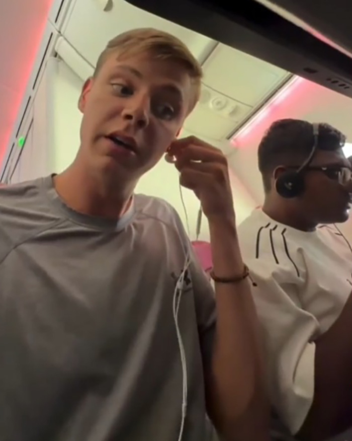 Passenger confronts a stranger for chewing with his mouth open on a plane, sparking a viral debate.