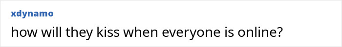 A comment asking how Gen Z will kiss when everyone is online, reflecting fears about intimate act rejection.