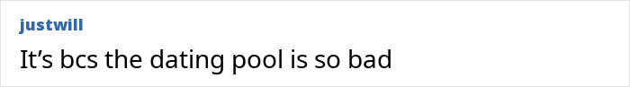 A comment blaming the bad dating pool for Gen Z rejecting intimate acts.