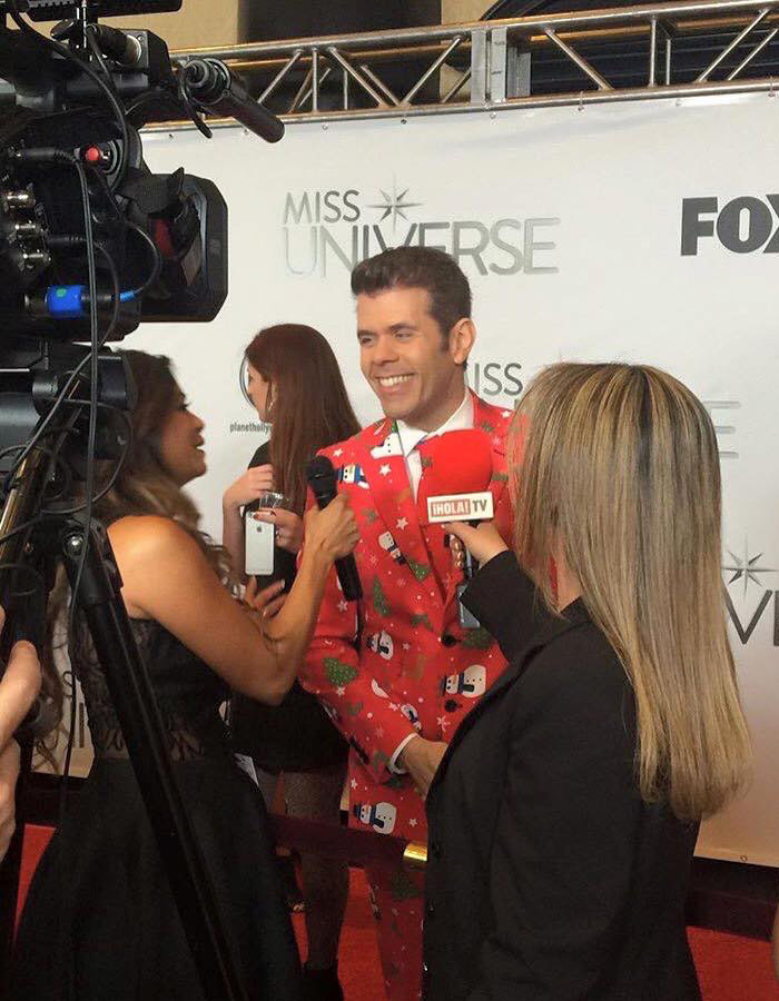Perez Hilton being interviewed on a red carpet, before his significant injuries and impending surgery. Perez Hilton being interviewed on a red carpet, before his significant injuries and impending surgery.
