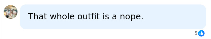 A social media comment stating that the entire desert photoshoot outfit is a nope. A social media comment stating that the entire desert photoshoot outfit is a nope.