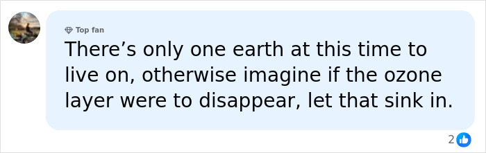 Astronaut realizes unbelievable life on Earth, after spending days in space, inspires user comment on only one Earth to live on.