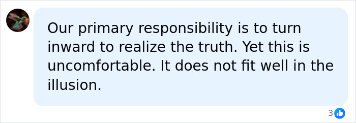 Astronaut realizes the unbelievable life on Earth, reflecting on primary responsibility to turn inward for truth.