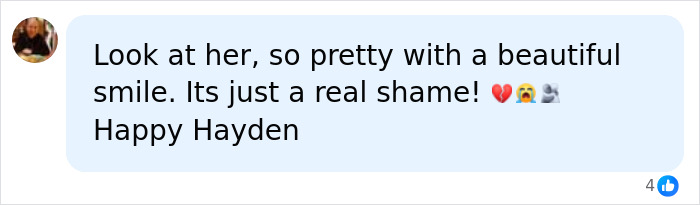 A comment mourning Hayden Panettiere, remembering her beautiful smile after her tragic passing. A comment mourning Hayden Panettiere, remembering her beautiful smile after her tragic passing.