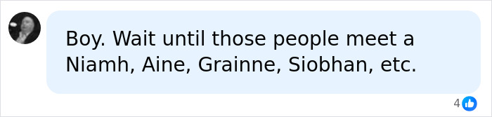 A social media comment highlights other common names that people struggle to pronounce, like Niamh and Siobhan. A social media comment highlights other common names that people struggle to pronounce, like Niamh and Siobhan.