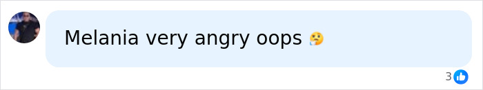 A comment stating Melania looks angry, hinting at a heated exchange between Melania and Donald Trump. A comment stating Melania looks angry, hinting at a heated exchange between Melania and Donald Trump.