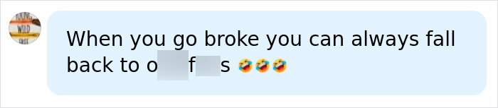 A social media comment suggesting fallback to an adult platform when broke, referencing Honey Boo Boo star Pumpkin's earnings.