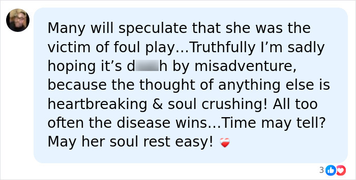 A comment about Hayden Panettiere's boyfriend and the investigation, hoping for d***h by misadventure, not foul play. A comment about Hayden Panettiere's boyfriend and the investigation, hoping for d***h by misadventure, not foul play.