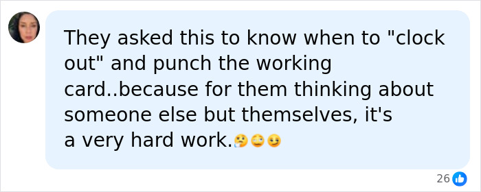 A text message bubble from a user, They asked this to know when to clock out... Reflects a common question men ask in bed. A text message bubble from a user, They asked this to know when to clock out... Reflects a common question men ask in bed.