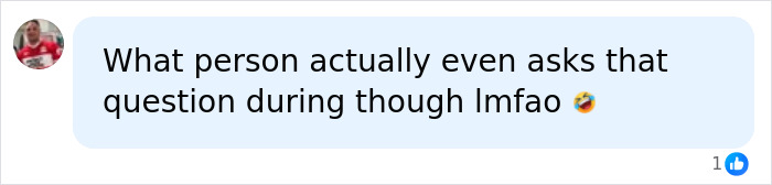 A social media comment from a woman asking what kind of man asks that question in bed, calling it a mood killer. A social media comment from a woman asking what kind of man asks that question in bed, calling it a mood killer.