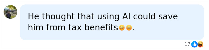 Social media comment about the CEO who went viral for firing 900 employees and tax benefits.