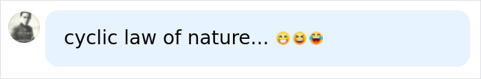 Screenshot of a comment saying cyclic law of nature, with emojis, about the CEO firing 900 employees via Zoom and facing karma.