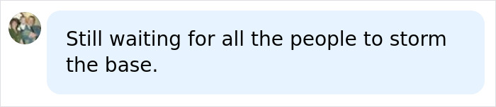 A comment about waiting for people to storm the Area 51 base. A comment about waiting for people to storm the Area 51 base.