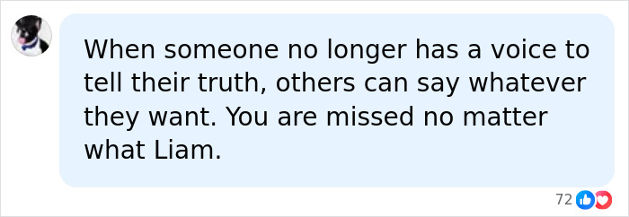 A social media comment expressing how Liam Payne is missed, relevant to the revealed final hours. A social media comment expressing how Liam Payne is missed, relevant to the revealed final hours.