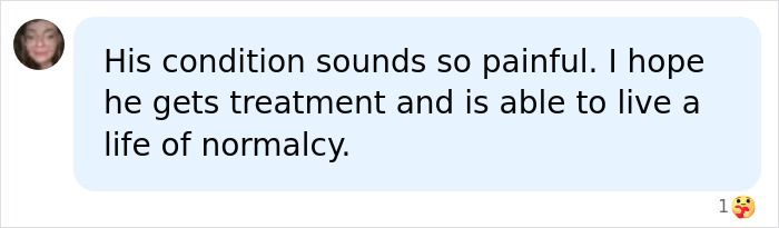 A social media comment expressing hope for treatment for the teen's mysterious condition after 5 years in a pond.