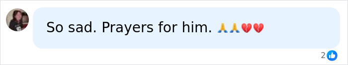 A social media comment offering prayers for the teen with the mysterious condition, who has spent 5 years in a pond.