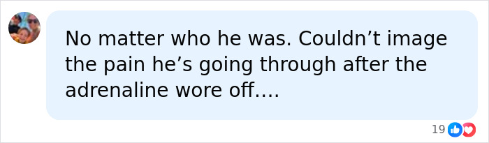 A comment about someone's pain after a horrifying livestream, relating to Perez Hilton's hospital bed. A comment about someone's pain after a horrifying livestream, relating to Perez Hilton's hospital bed.