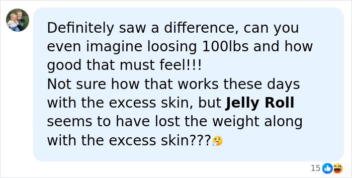 Social media comment about Chrissy Metz's 100 pounds weight loss and her use of GLP-1 meds.