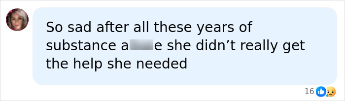 A comment about Hayden Panettiere's struggles with substance a***e and the lack of help received. A comment about Hayden Panettiere's struggles with substance a***e and the lack of help received.
