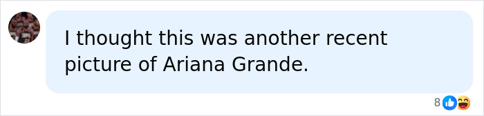 A social media comment discussing the Zombie Angelina Jolie illusion, mistaking her for Ariana Grande.
