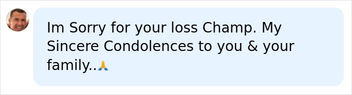 A social media comment offering sincere condolences on the loss of Hayden Panettiere. A social media comment offering sincere condolences on the loss of Hayden Panettiere.