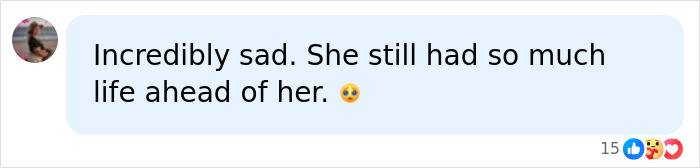 A social media comment expressing sadness over Hayden Panettiere's tragic passing. A social media comment expressing sadness over Hayden Panettiere's tragic passing.