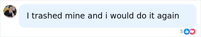 A social media comment from someone who trashed their dress and would do it again, referencing a bride's trash-the-dress shoot. A social media comment from someone who trashed their dress and would do it again, referencing a bride's trash-the-dress shoot.