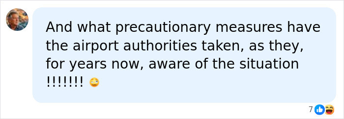 A social media comment about a 52YO woman hospitalized with severe injuries from a plane's jet engine.