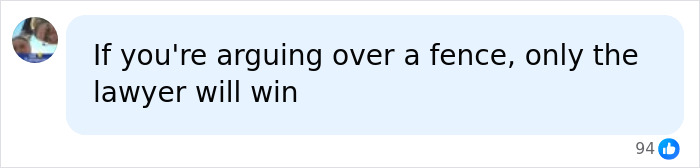 A comment suggesting lawyers are the only winners in neighbor arguments, like the ornamental squirrel court battle. A comment suggesting lawyers are the only winners in neighbor arguments, like the ornamental squirrel court battle.
