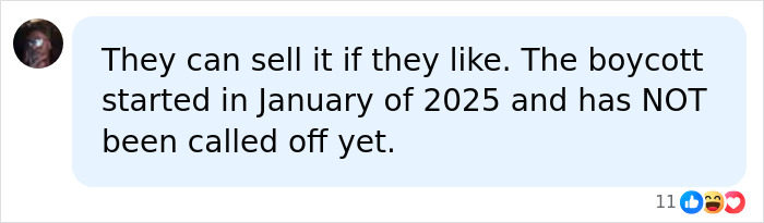 Facebook comment about the ongoing boycott of Target related to the Halloween costume controversy. Facebook comment about the ongoing boycott of Target related to the Halloween costume controversy.