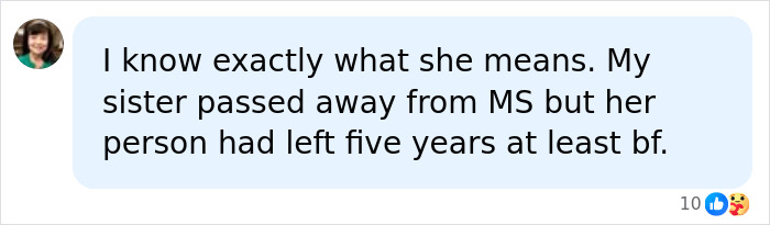 A social media comment from a user empathizing with Sandra Bullock's partner's tragic passing. A social media comment from a user empathizing with Sandra Bullock's partner's tragic passing.