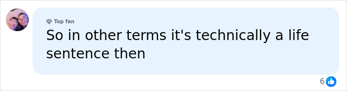 Social media comment noting a 100-year prison sentence for a 15-year-old boy is a life sentence. Social media comment noting a 100-year prison sentence for a 15-year-old boy is a life sentence.