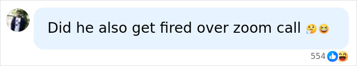 Social media comment: Did CEO also get fired over Zoom call? Karma for viral CEO.