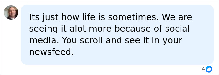 A comment about Michelle Rodriguez's statement, noting social media's role in highlighting tragic passing patterns.