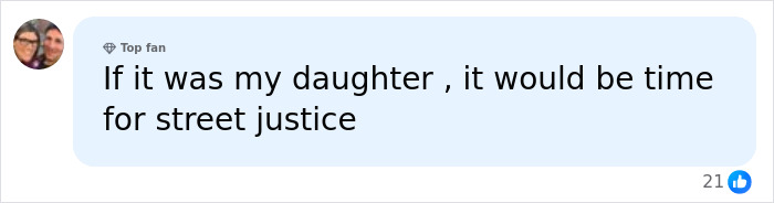 Social media comment about the Oklahoma teen facing prison sentence and street justice.