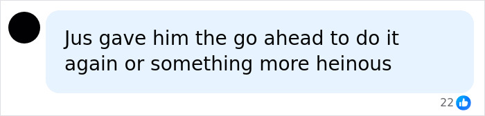 A message discussing encouragement for brutal crimes, relevant to the Oklahoma teen's prison sentence.